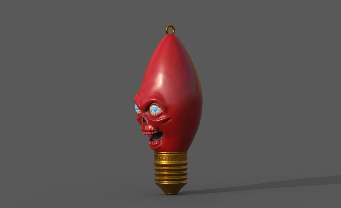 Angry Christmas Light Bulb