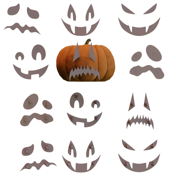 Mr Pumpkin Head Faces 2