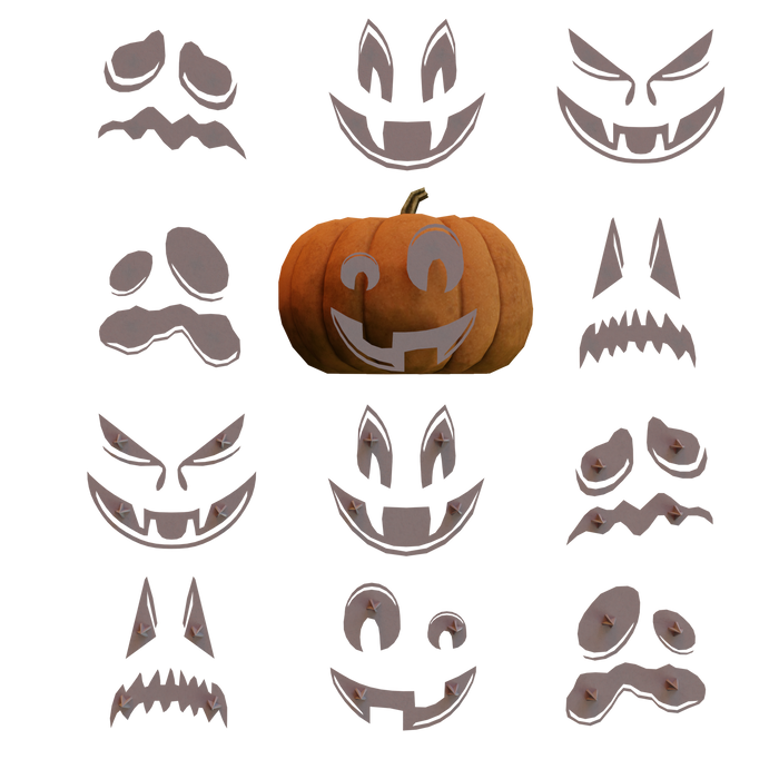 Mr Pumpkin Head Faces 4