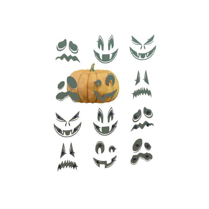 Mr Pumpkin Head Faces 3