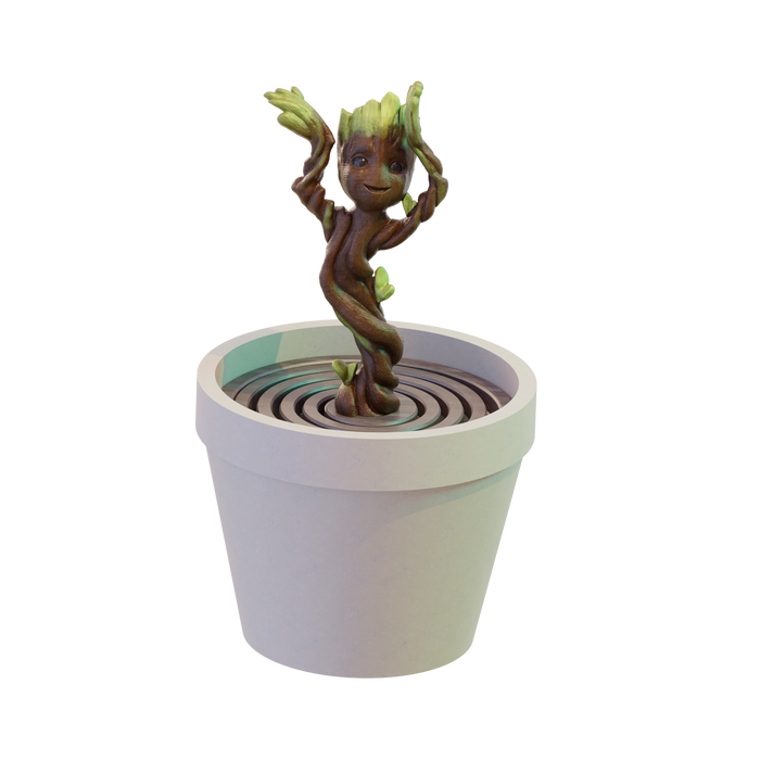 Springy Baby Groot Pot