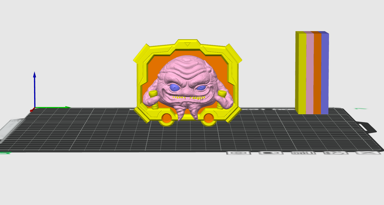 Krang Belt Buckle Painted with Clip