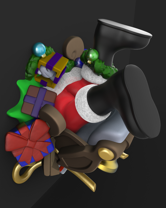 Santa Crash Magnet