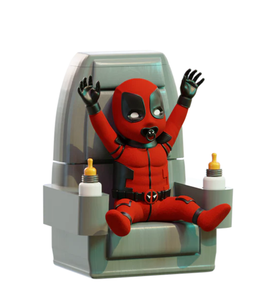 Baby Deadpool Popcorn Bucket Painted