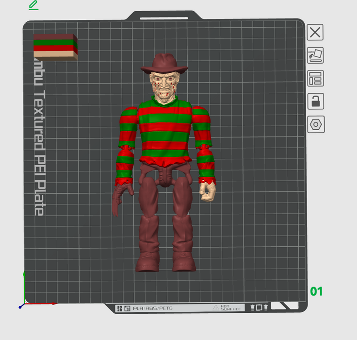 Flexi Freddy Kruger Painted