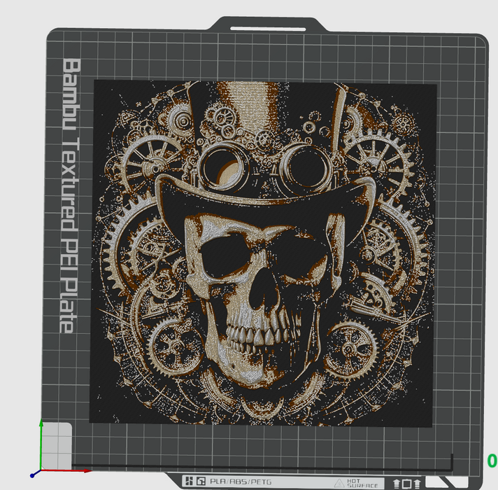 Steampunk Skull Hueforge