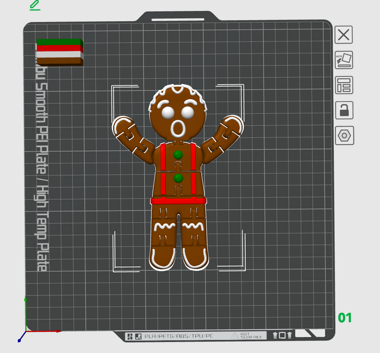 Flexi Gingerbread Man Painted