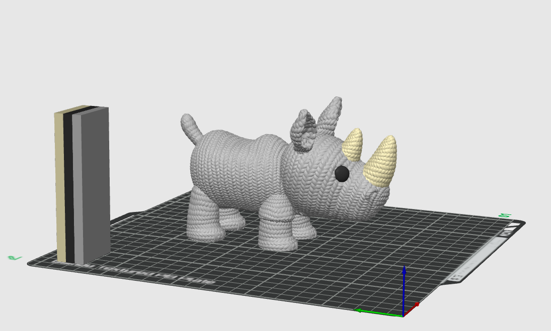 Baby Crochet Rhino Flexi Painted