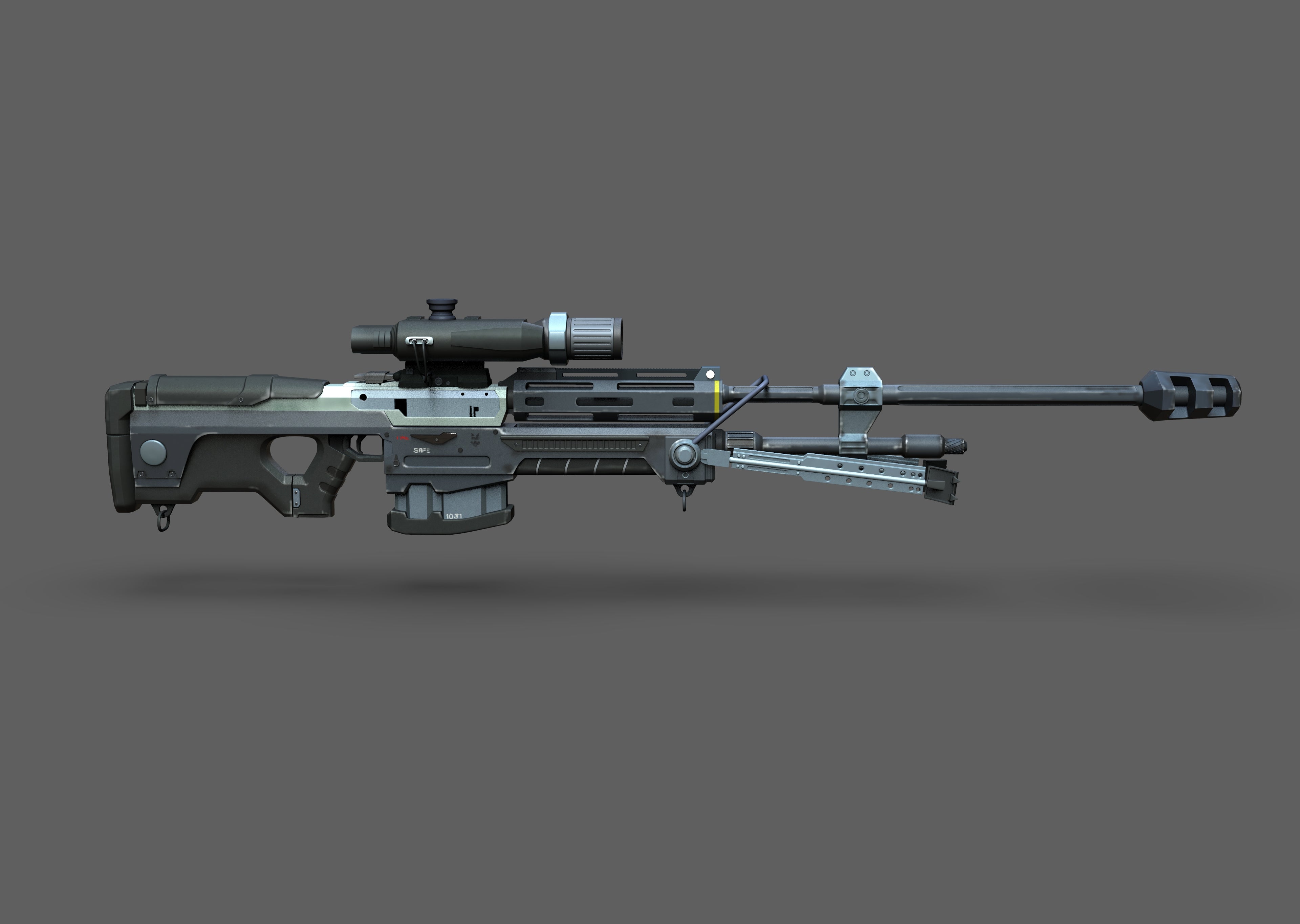 Real sniper rifle(from a .50 cal. machine gun)  Halo Costume and Prop  Maker Community - 405th